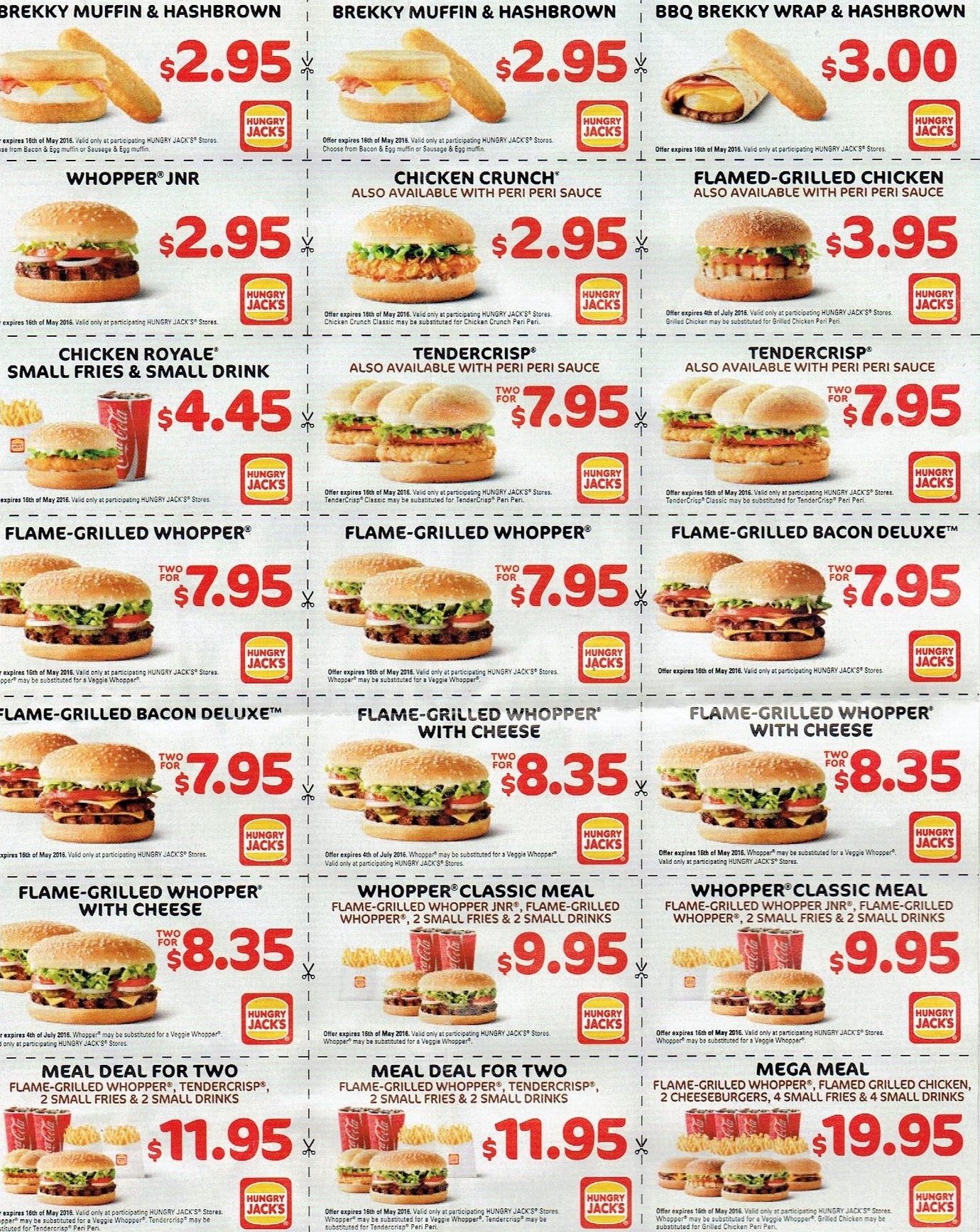 NEWS New Hungry Jack's Vouchers valid until 16 May 2016 frugal feeds