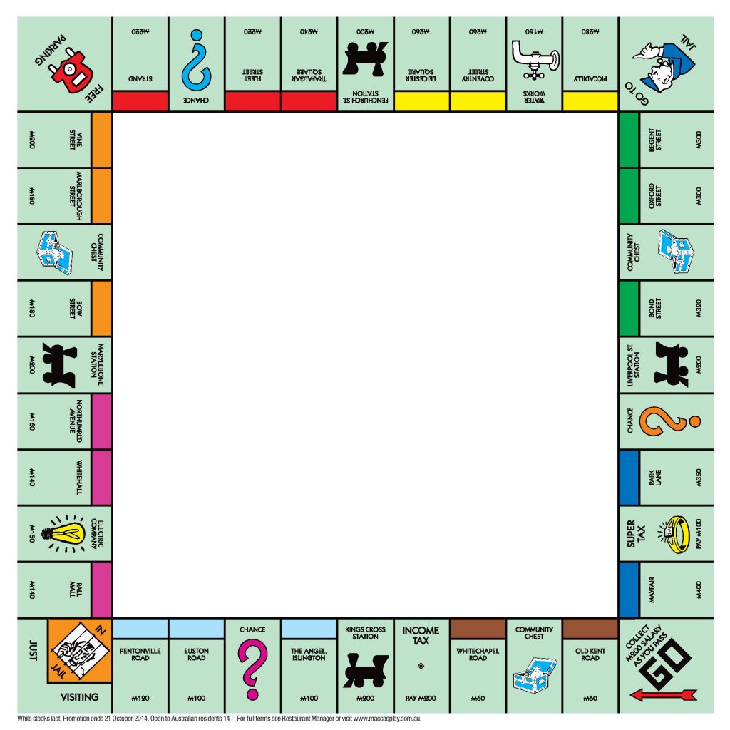 rare monopoly game pieces mcdonalds