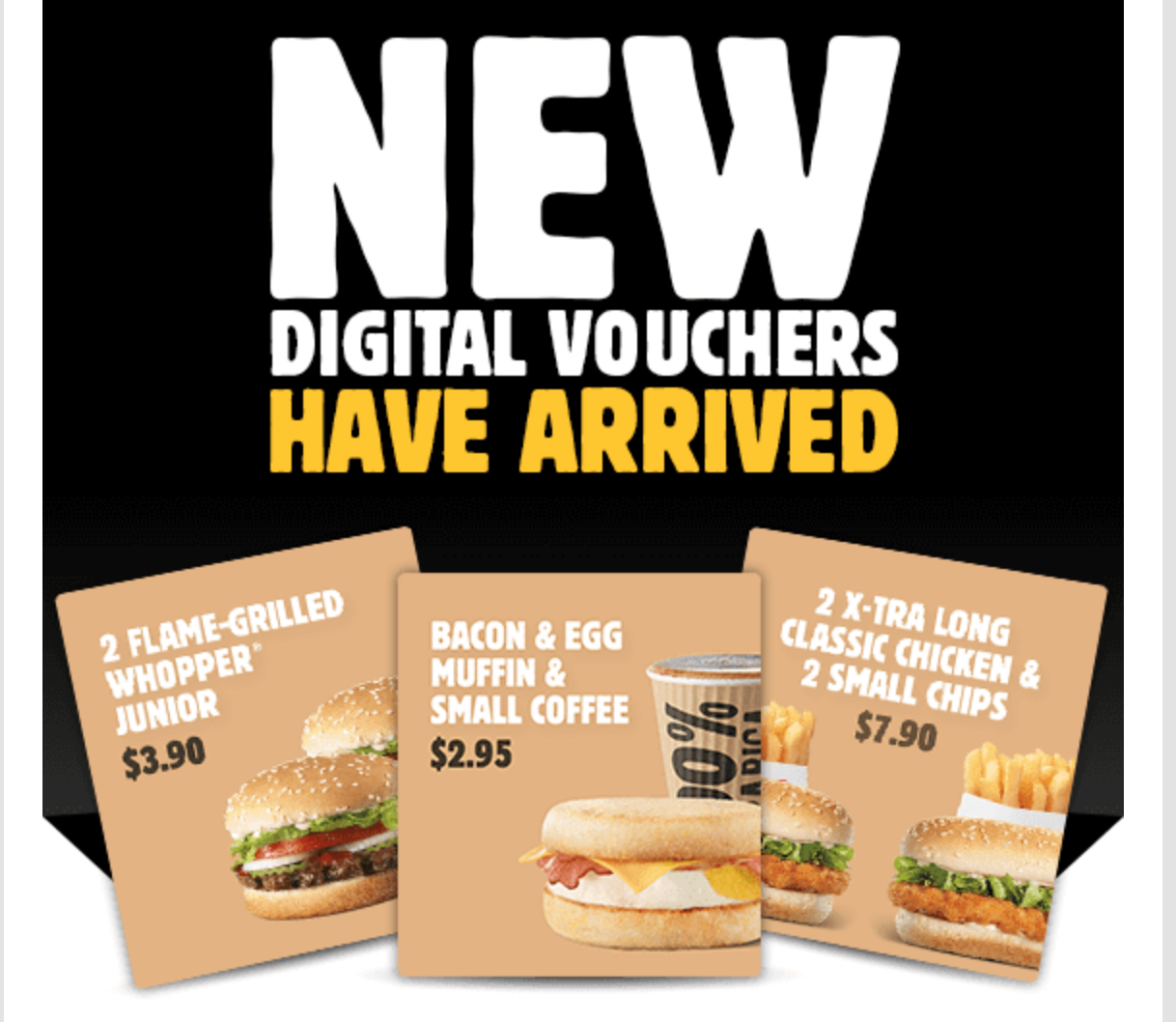 DEAL New Hungry Jack's Digital Vouchers frugal feeds