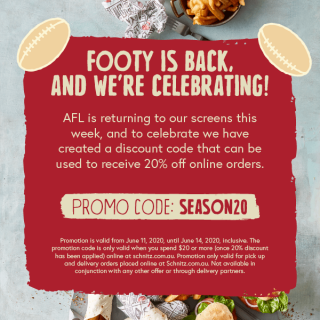 DEAL: Schnitz - 20% off Orders over $25 via Website (until 14 June 2020) 3