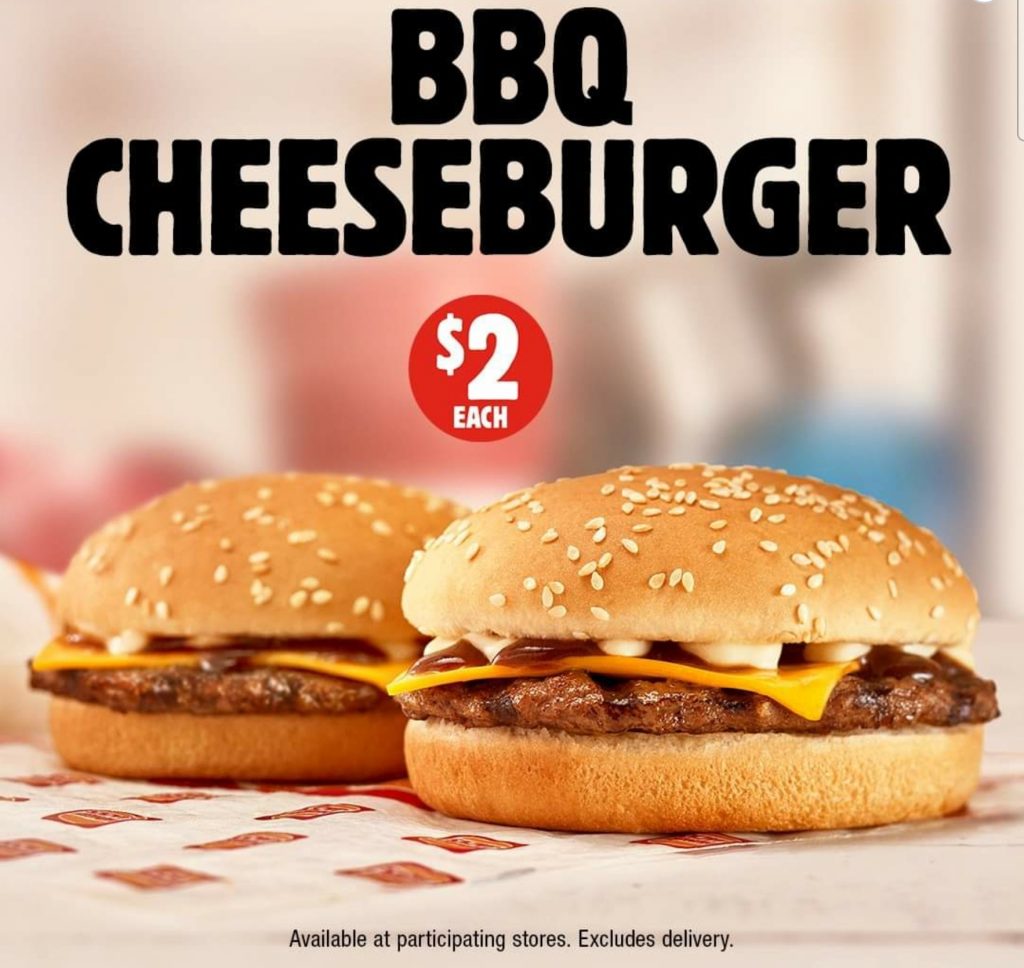 DEAL: Hungry Jack's - $2 BBQ Cheeseburger | frugal feeds
