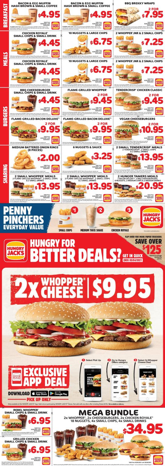 Hungry Jacks Vouchers / Coupons / Deals (March 2021) frugal feeds