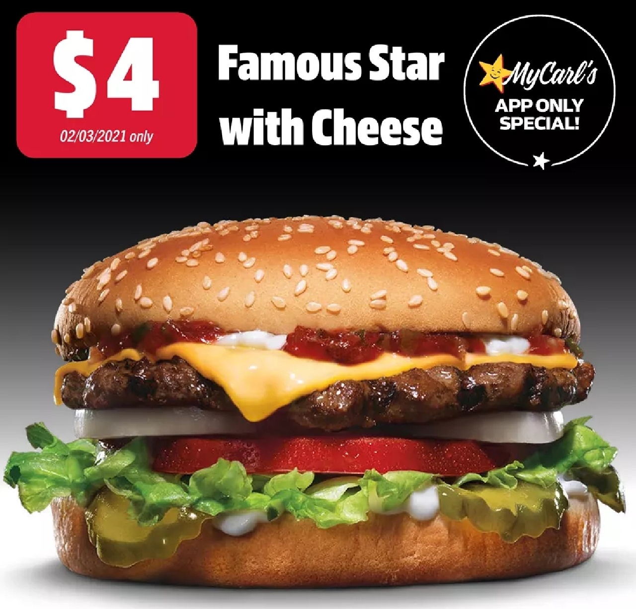 Deal Carls Jr App 24 Star Nuggets For 995 4 Veggie Star 2 5pm 2 Cheeseburger 2 5pm 