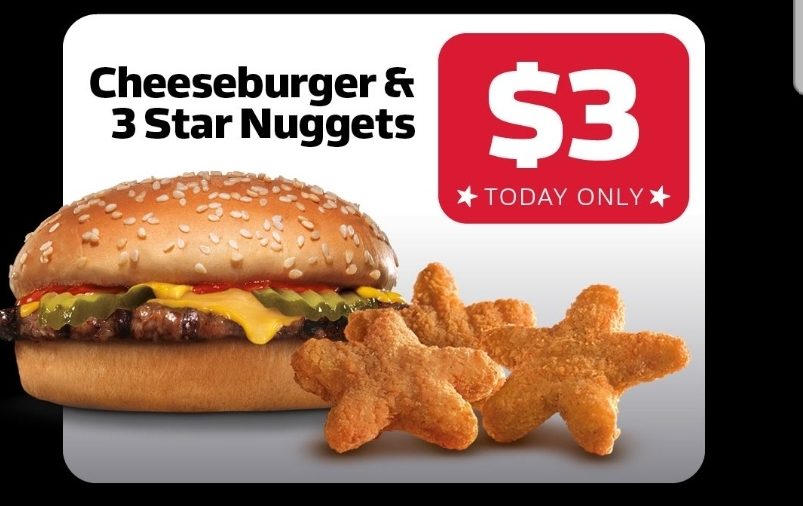Deal Carls Jr 495 Large Cheeseburger Combo Vic Only Until 19 February 2021 Frugal Feeds 