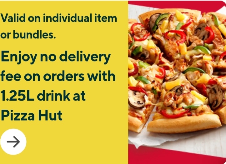 DEAL Pizza Hut Free Delivery with 1.25L Drink Purchase via DoorDash