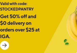 DEAL: DoorDash - 50% off & Free Delivery on Orders over $25 at IGA 6