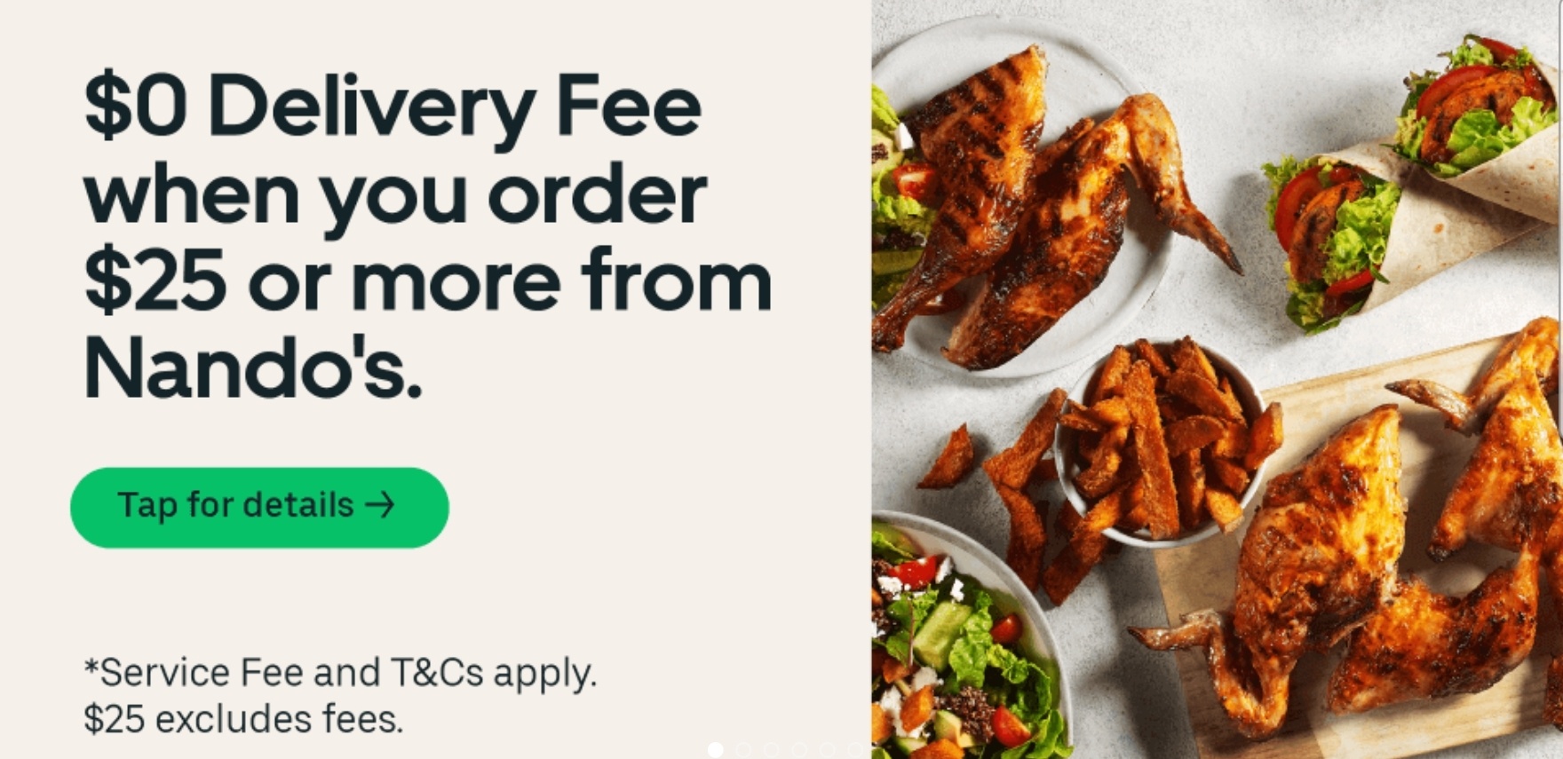 DEAL Nando's Free Delivery with 25 Spend via Uber Eats frugal feeds