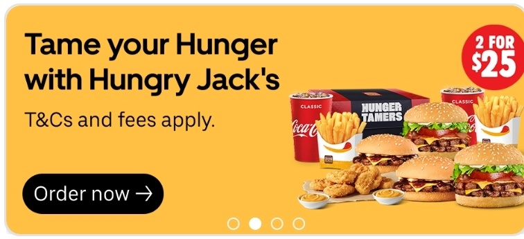 DEAL: Hungry Jack's - 2 Bacon Deluxe Hunger Tamers for $25 via Uber ...