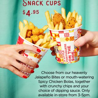 DEAL: Oporto - $4.95 Snack Cups available from 3-5pm 7