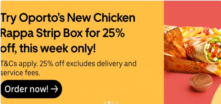 DEAL: Oporto - 25% off Chicken Rappa Strip Box via Uber Eats | frugal feeds