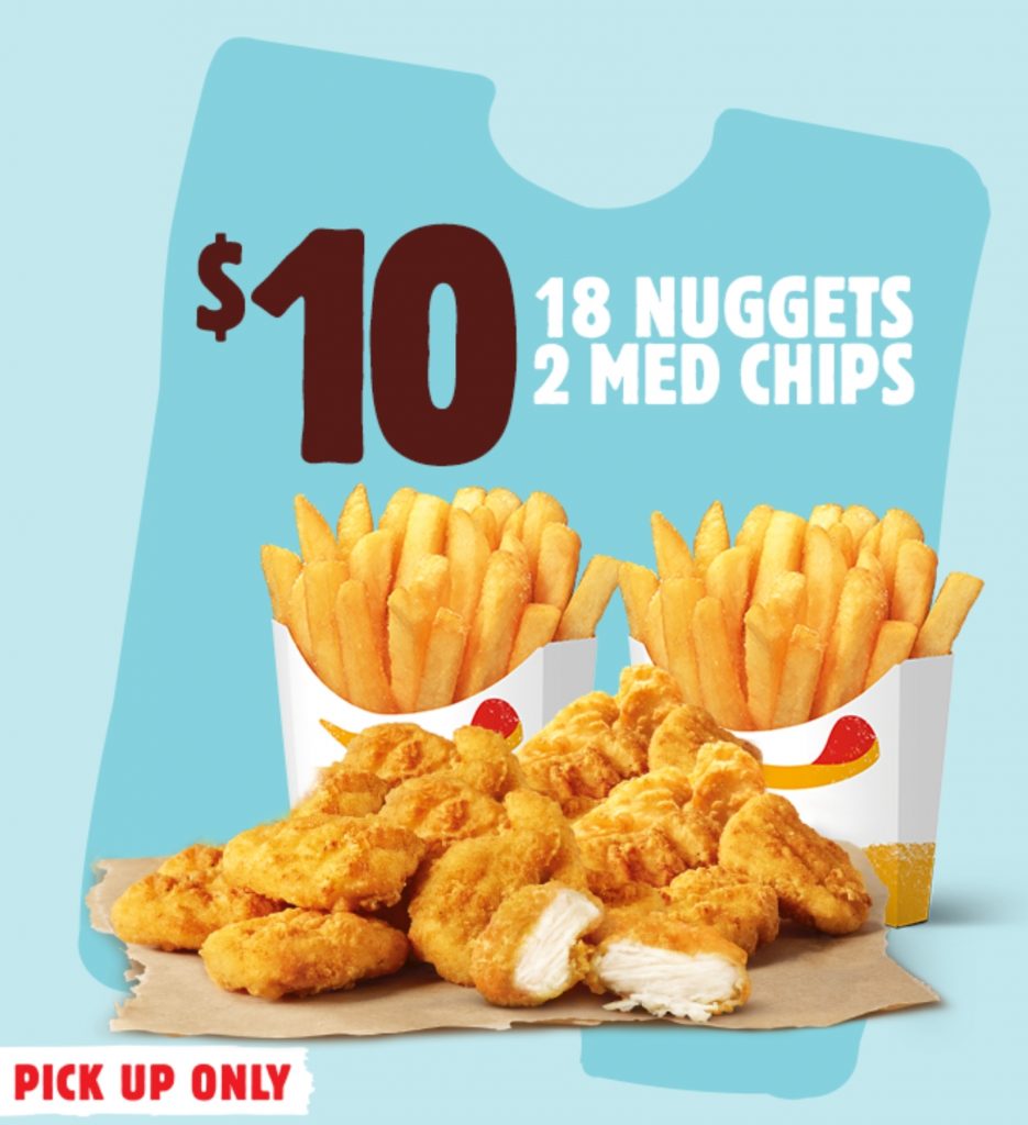 Hungry Jacks Vouchers Coupons Deals July 2022 Frugal Feeds   Hungry Jacks 18 Nugeets 2 Medium Chips For 10 935x1024 