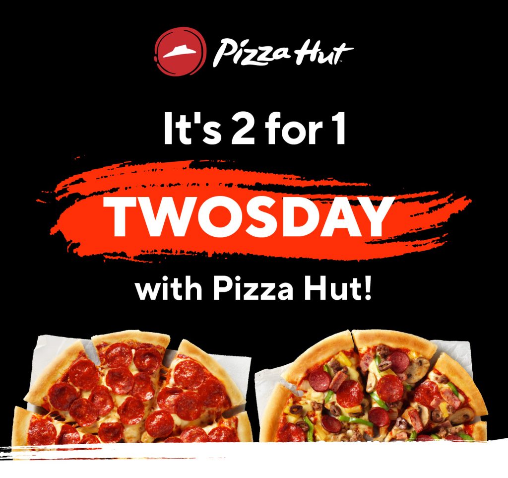 DEAL Pizza Hut 2 for 1 Large Pizzas via DoorDash (until 24 February