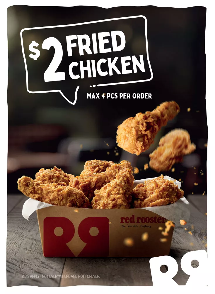 DEAL: Red Rooster $2 Fried Chicken (WA Only) | frugal feeds