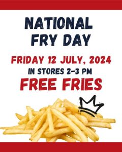 DEAL: Lord of the Fries - Free Fries 2-3pm on Friday 12 July 2024 (National French Fry Day) 2