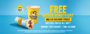 DEAL: Guzman Y Gomez - Free Brekkie Burrito & Bowls & Coffee at Kent St Sydney (29 August 2022) 25