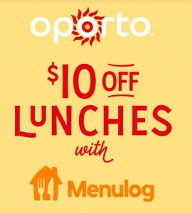 DEAL: Oporto - $10 off $30+ Spend via Menulog between 10am-3:59pm (until 4 September 2022) 21