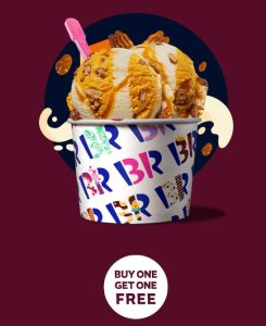 DEAL: Baskin Robbins - Buy One Get One Free Football Nut 1 Scoop Waffle Cone for Club 31 Members 5