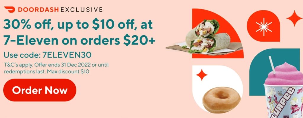 DEAL: 7-Eleven - 30% off Orders Over $20 at via DoorDash | frugal feeds