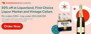 DEAL: DoorDash - 30% off Liquorland, First Choice Liquor Market & Vintage Cellars (until 31 Decenber 2022) 6