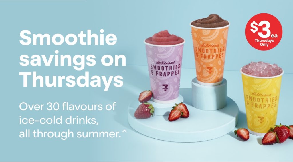 Deal 7 Eleven 3 Smoothies And Frappes On Thursdays Until 30 January 2023 Frugal Feeds