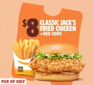 DEAL: Hungry Jack's - $8 Jack's Fried Chicken & Medium Chips via App (until 28 October 2024) 1