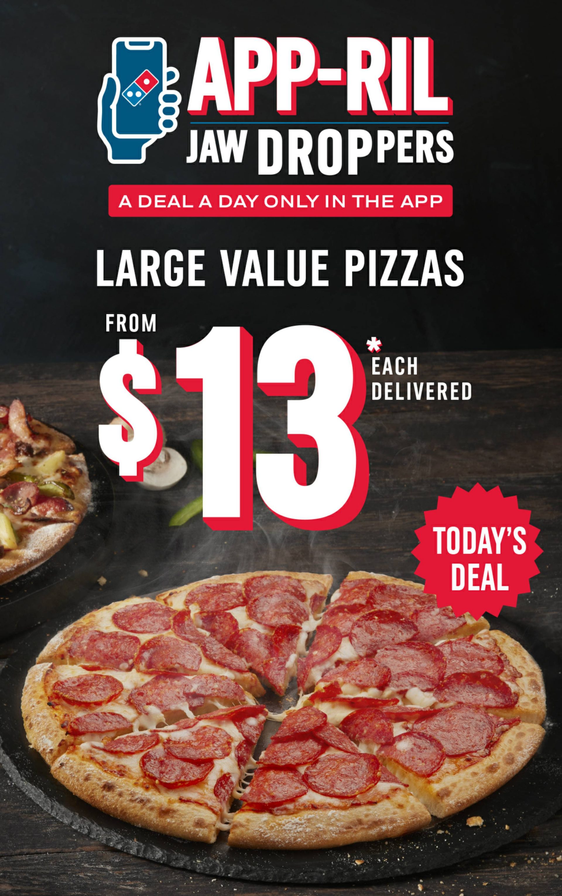 DEAL Domino's 13 Large Value Pizza Delivered via Domino's App (28