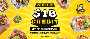 DEAL: Guzman Y Gomez - Free $10 Timezone Credit with $25 Spend via App 1