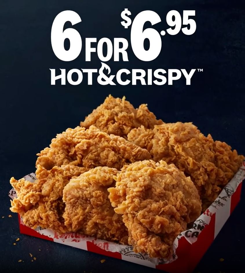 DEAL: KFC 6 for $6.95 Hot & Crispy Boneless (until 5 August 2024 ...