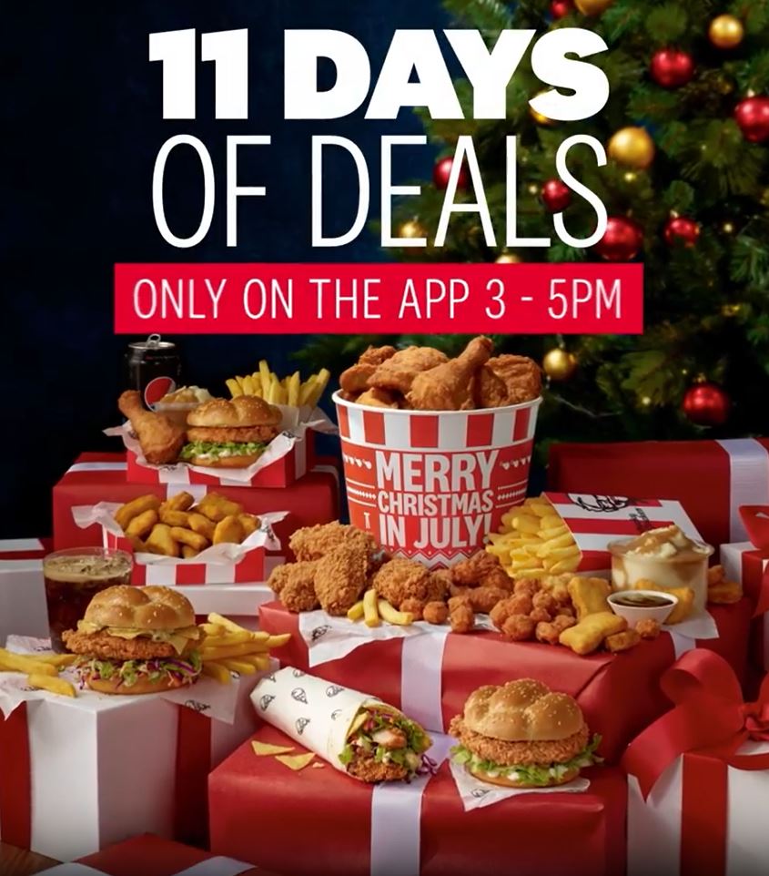 DEAL KFC Christmas in July Deals via App from 112 July 2023 frugal