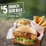 DEAL: Red Rooster $5 Snack Sub Box until 4pm (until 3 July 2024)