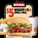 DEAL: Hungry Jack’s – $5 Whopper Junior Small Meal via App