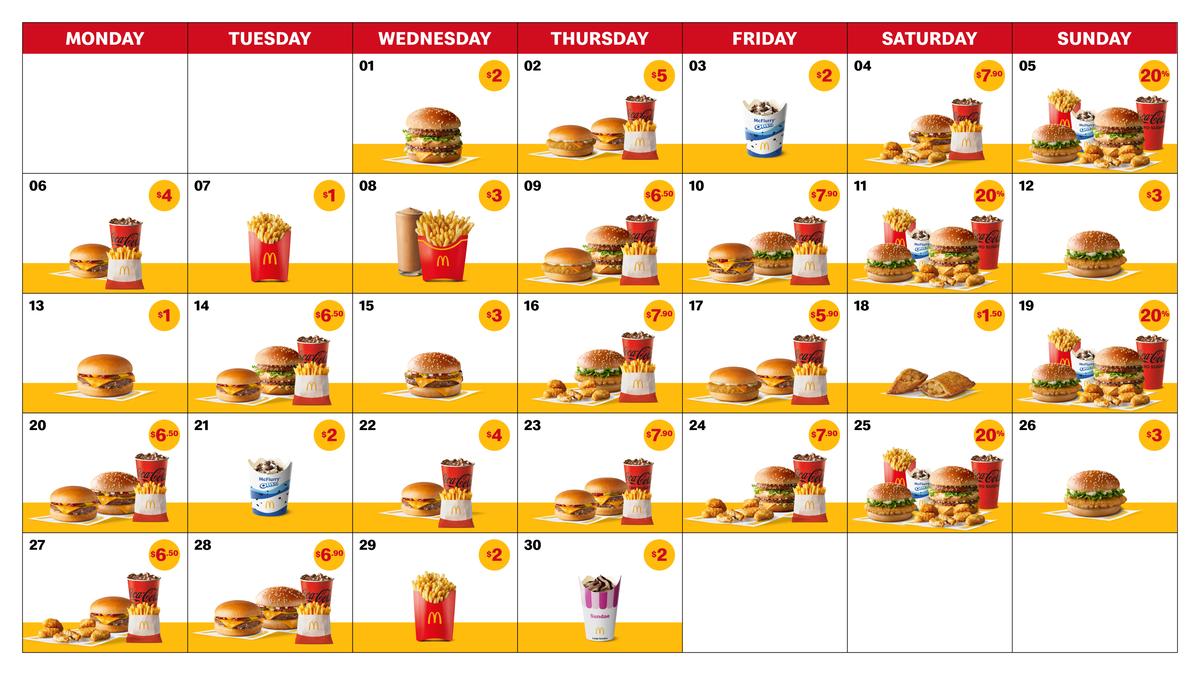 McDonald's 30 Days 30 Deals 2023 All the Deals in November frugal