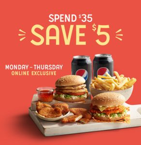 DEAL: Oporto - $5 off $35 Spend Online on Mondays to Thursdays 1