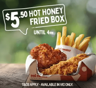 DEAL: Red Rooster $5.50 Hot Honey Fried Box (VIC Only) | frugal feeds