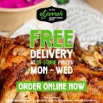 DEAL: El Jannah – Free Delivery at In-Store Prices on Mondays to Wednesdays