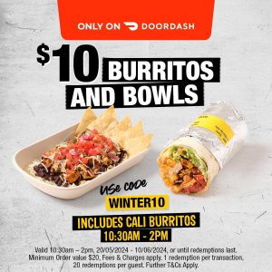DEAL: Guzman Y Gomez - $10 Burritos Between 10:30am-2pm via DoorDash (until 10 June 2024) 28