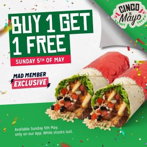 DEAL: Mad Mex - Buy One Get One Free Burritos & Naked Burritos via App (5 May 2024) 4