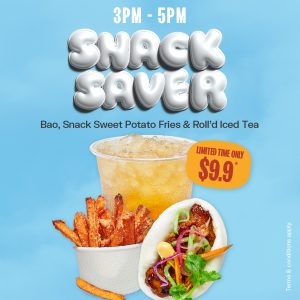 DEAL: Roll'd - Bao, Sweet Potato Fries & Iced Tea for $9.90 Pickup Between 3-5pm 3