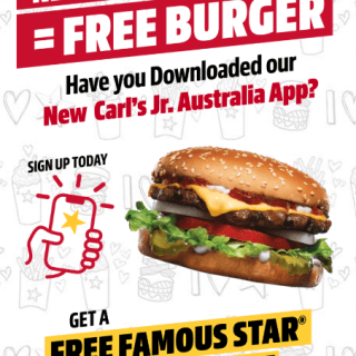 DEAL: Carl's Jr - Free Famous Star with Cheese with New App (Selected Stores) 4