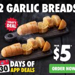DEAL: Domino’s – 2 Garlic Breads for $5 via App (28 June 2024)