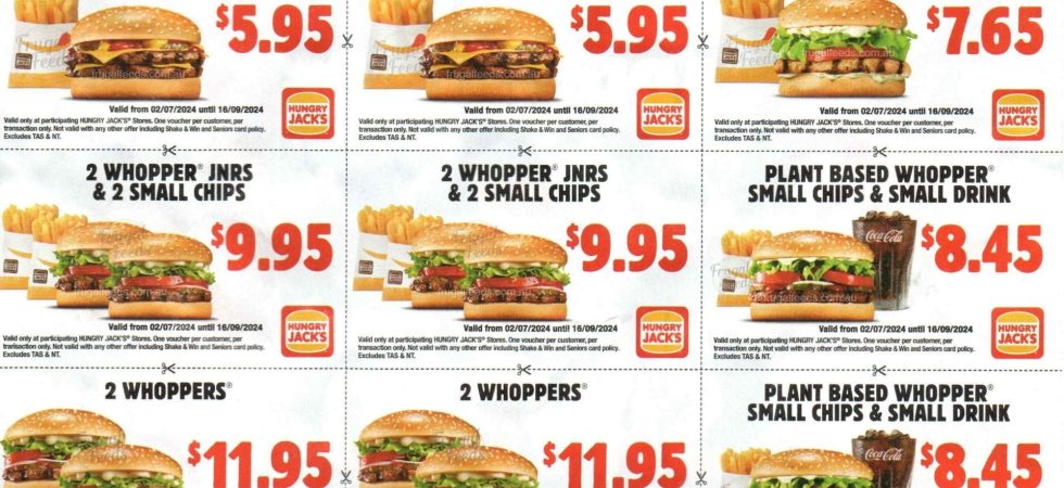 DEAL: Hungry Jack's Vouchers valid until 25 November 2024 3