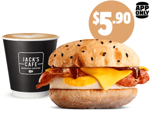 DEAL: Hungry Jack's - $5.90 Turkish Brekky Roll + Small Coffee via App 1