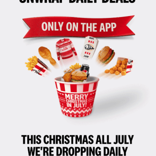 DEAL: KFC Christmas in July 2024 Deals via App 2
