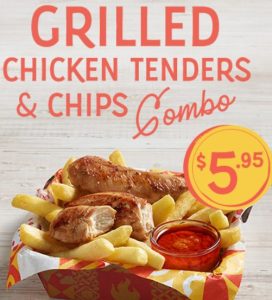 DEAL: Oporto - $5.95 Grilled Chicken Tenders & Chips Combo via Online or App (until 28 July 2024) 1