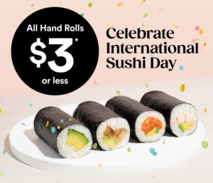 DEAL: Sushi Sushi - $3 Handrolls or Bubble Tea via DoorDash (until 24 June 2024) 4