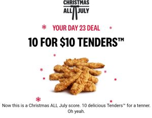 DEAL: KFC - 10 Original Tenders for $10 via App (23 July 2024) 1