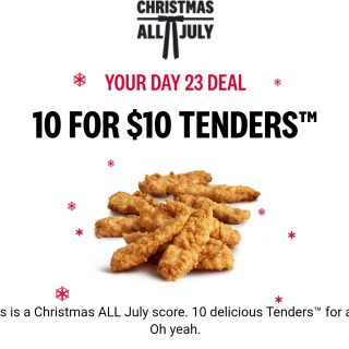 DEAL: KFC - 10 Original Tenders for $10 via App (23 July 2024) 6