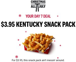 DEAL: KFC - $3.95 Kentucky Snack Pack via App (31 July 2024) 1