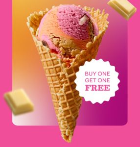 DEAL: Baskin Robbins - Buy One Get One Free Beach Sunset Waffle Cones via App (until 31 July 2024) 4