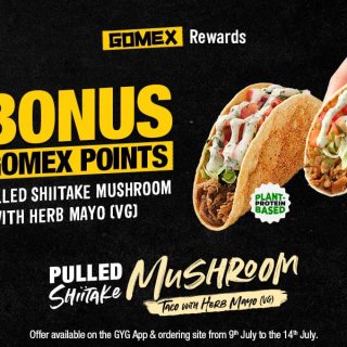 DEAL: Guzman Y Gomez - 5 Bonus GOMEX Points with Pulled Shiitake Taco with Herb Mayo (until 14 July 2024) 9